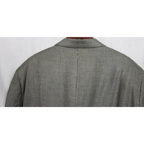 Stafford Men's Blazer 3 Button Black/Gray Sports Coat Size 46R Jacket Silk Wool - Picture 5 of 11